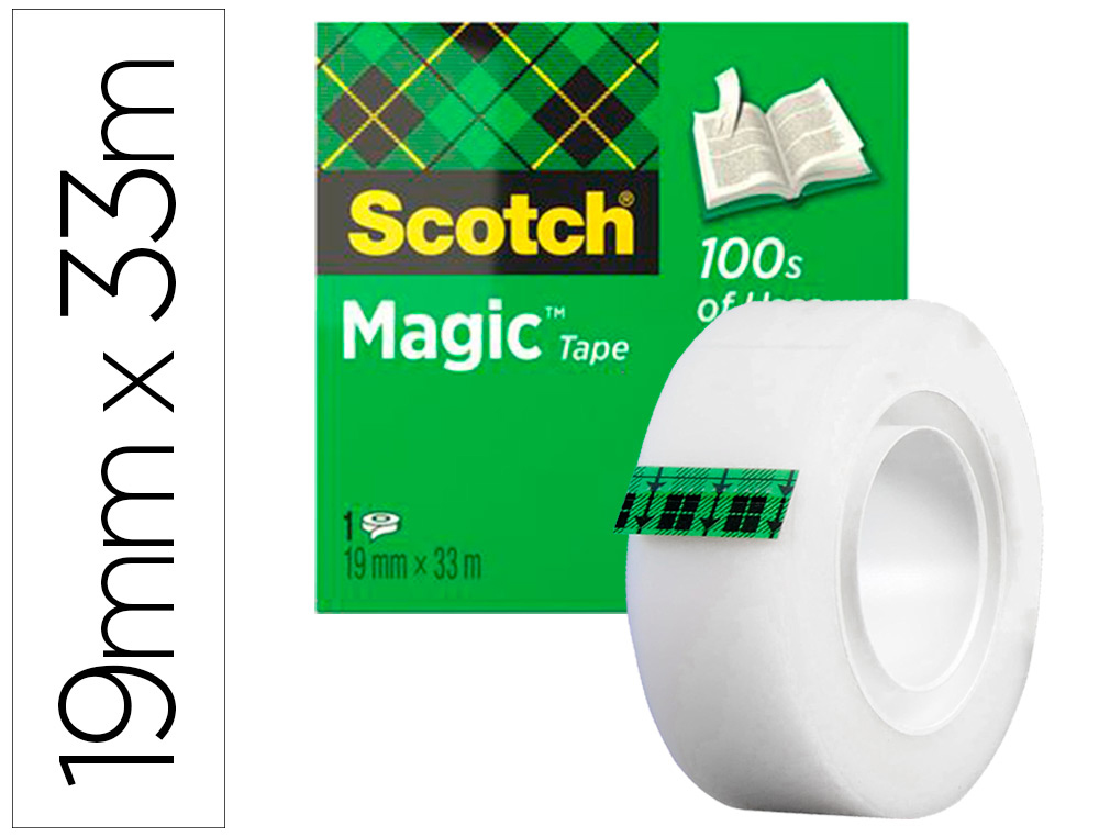 CINTA ADHESIVA SCOTCH-MAGIC 33 MT X 19 MM