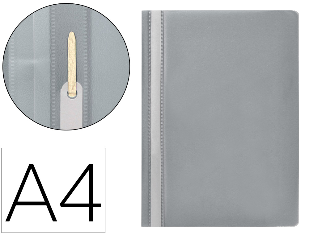 CARPETA DOSSIER FASTENER PLASTICO Q-CONNECT DIN A4 GRIS