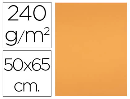 CARTULINA LIDERPAPEL 50X65 CM 240G/M2 NECTARINA PAQUETE DE 25 UNIDADES