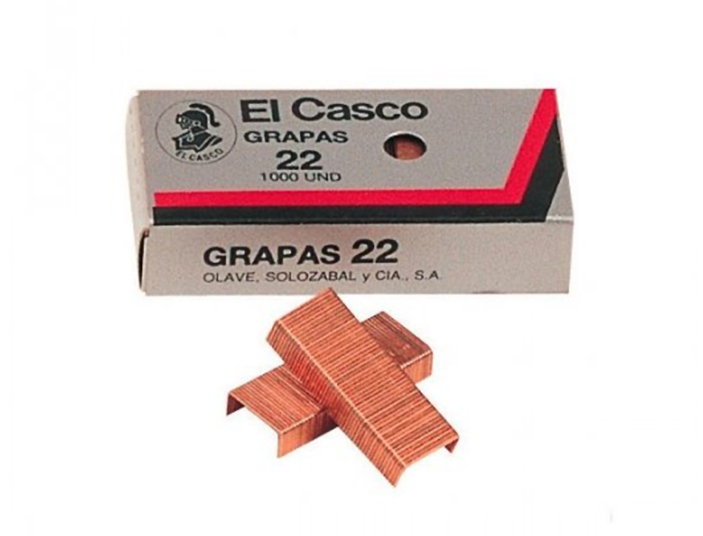 GRAPAS EL CASCO N22 CAJA DE 1000 UNIDADES