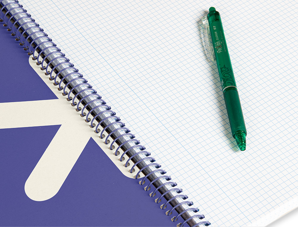 CUADERNO ESPIRAL LIDERPAPEL A5 ANTARTIK TAPA DURA 80H 100 GR CUADRO 5MM COLOR LAVANDA