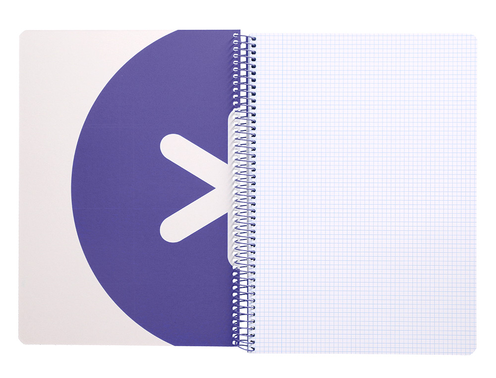 CUADERNO ESPIRAL LIDERPAPEL A5 ANTARTIK TAPA DURA 80H 100 GR CUADRO 5MM COLOR LAVANDA