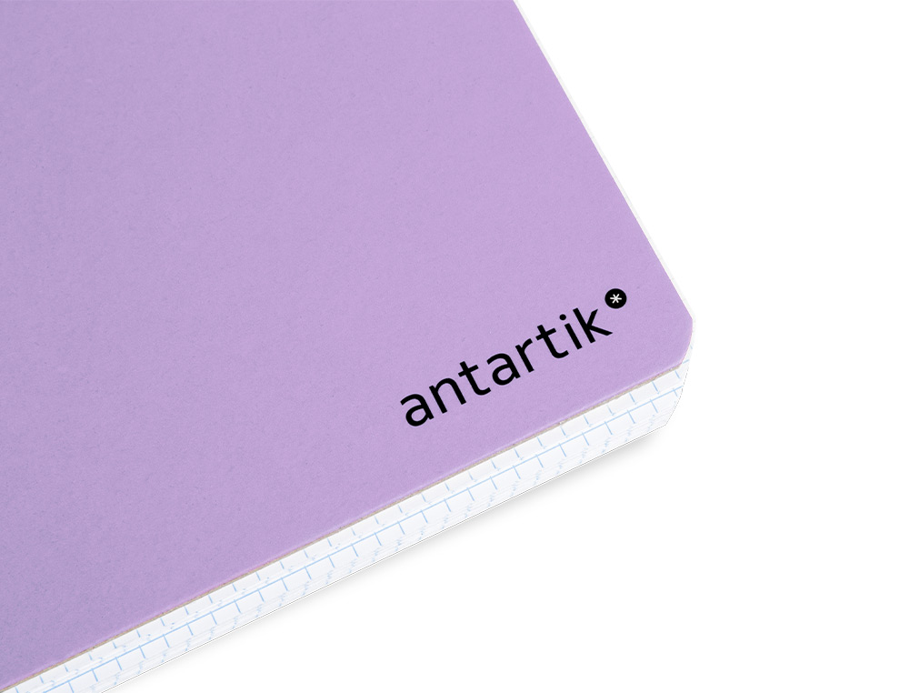 CUADERNO ESPIRAL LIDERPAPEL A5 ANTARTIK TAPA DURA 80H 100 GR CUADRO 5MM COLOR LAVANDA