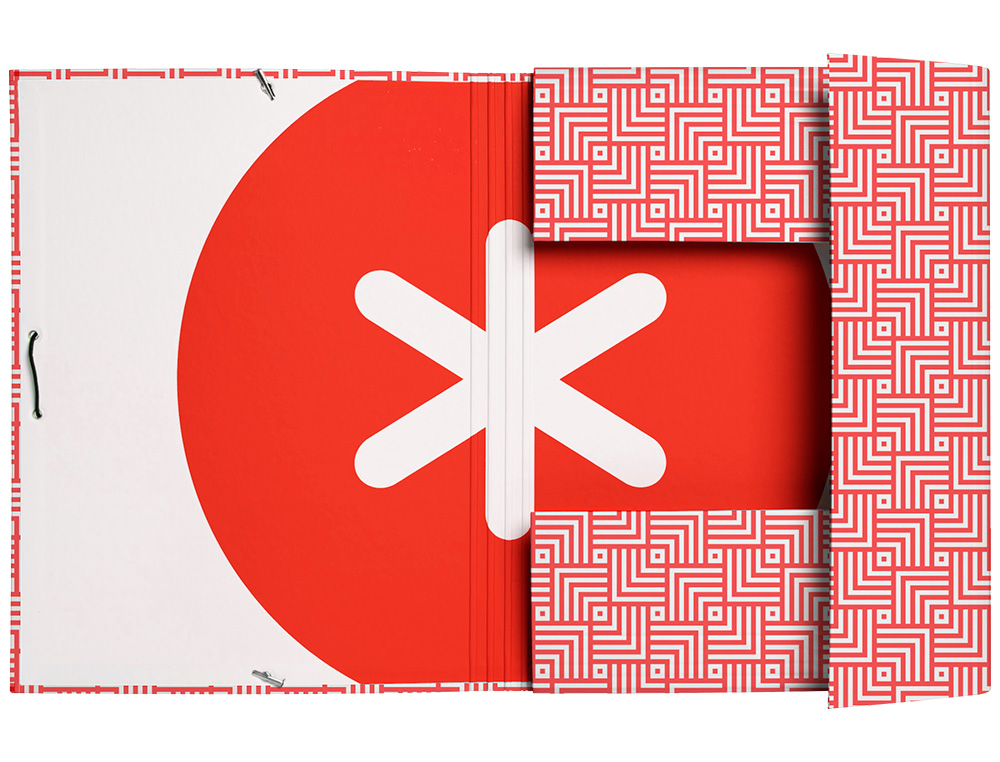 CARPETA LIDERPAPEL ANTARTIK GOMAS A4 3 SOLAPAS CARTON FORRADO TRENDING COLORES SURTIDOS