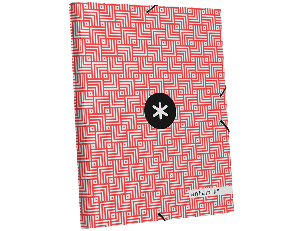 CARPETA LIDERPAPEL ANTARTIK GOMAS A4 3 SOLAPAS CARTON FORRADO TRENDING COLORES SURTIDOS