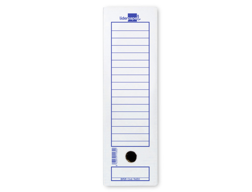 CAJA ARCHIVO DEFINITIVO LIDERPAPEL ECOUSE CARTON 100% RECICLADO 104 FOLIO 365X251X100MM 325G/M2