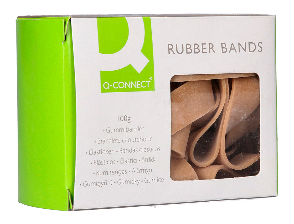 BANDAS ELASTICAS Q-CONNECT 100 GR 150X10 MM NUMERO 15