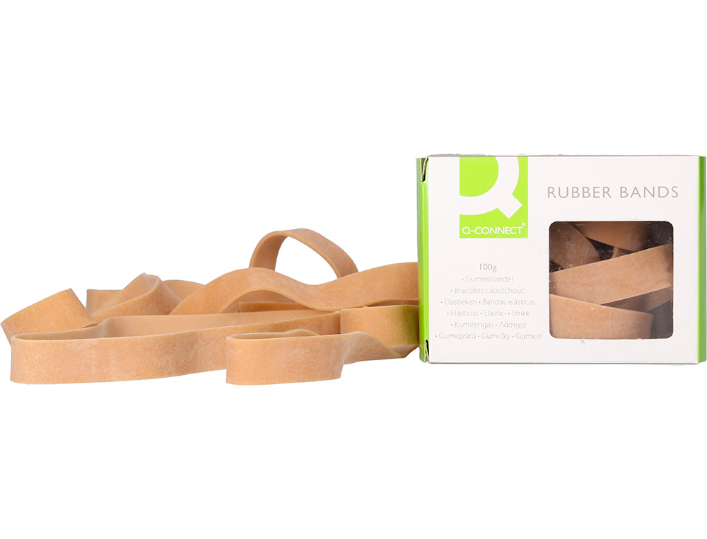 BANDAS ELASTICAS Q-CONNECT 100 GR 150X10 MM NUMERO 15