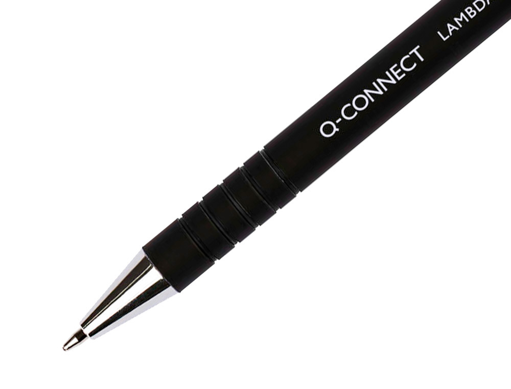 BOLIGRAFO Q-CONNECT RETRACTIL CON GRIP 0,7 MM COLOR NEGRO