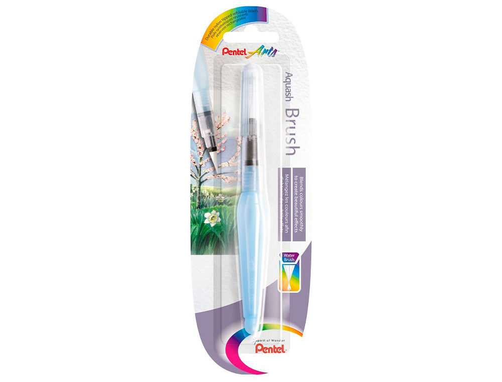 PINCEL PENTEL XFRH-M RELLENABLE AGUA REDONDO PUNTA MEDIANA