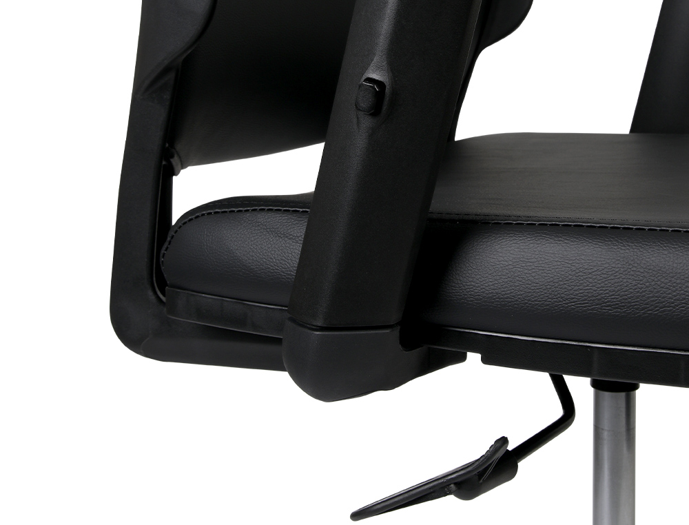 SILLA GIRATORIA Q-CONNECT RESPALDO MEDIO DE SIMILPIEL REGULABLE EN ALTURA 980+100X630X625 MM COLOR