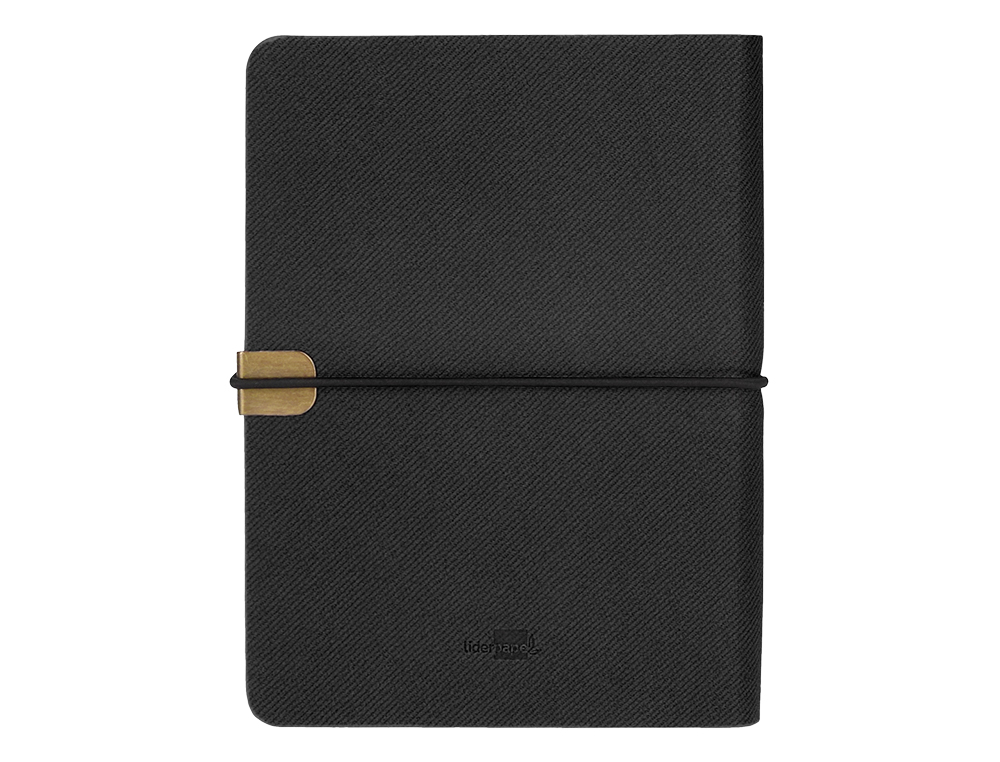 AGENDA ENCUADERNADA LIDERPAPEL EGINA A5 2024 DIA PAGINA COLOR NEGRO PAPEL 70 GR