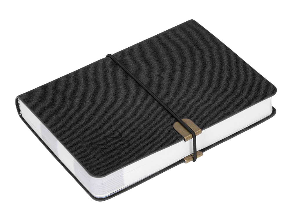 AGENDA ENCUADERNADA LIDERPAPEL EGINA A5 2024 DIA PAGINA COLOR NEGRO PAPEL 70 GR