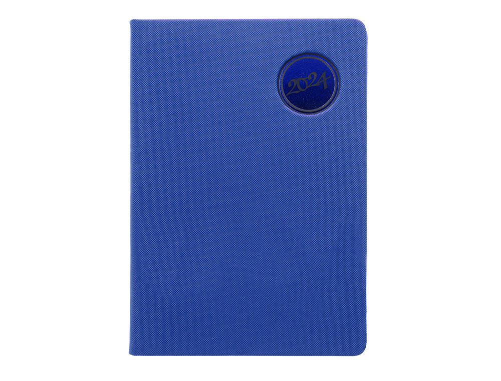 AGENDA ENCUADERNADA LIDERPAPEL KILKIS 15X21 CM 2024 DIA PAGINA COLOR AZUL PAPEL 70 GR