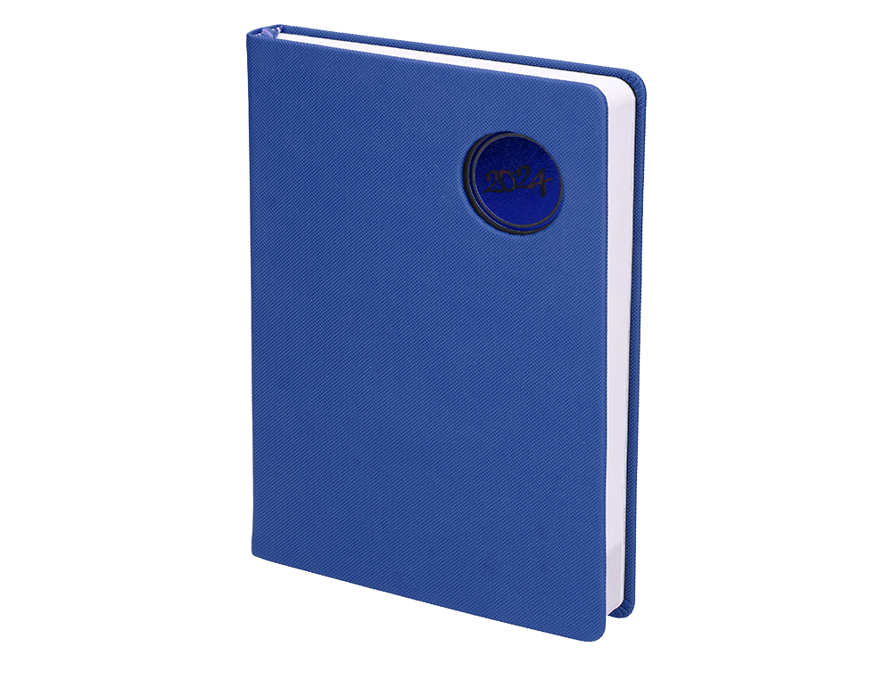 AGENDA ENCUADERNADA LIDERPAPEL KILKIS 15X21 CM 2024 DIA PAGINA COLOR AZUL PAPEL 70 GR
