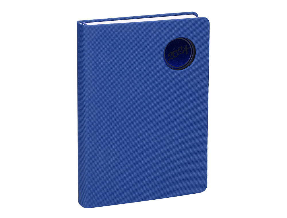AGENDA ENCUADERNADA LIDERPAPEL KILKIS 15X21 CM 2024 DIA PAGINA COLOR AZUL PAPEL 70 GR