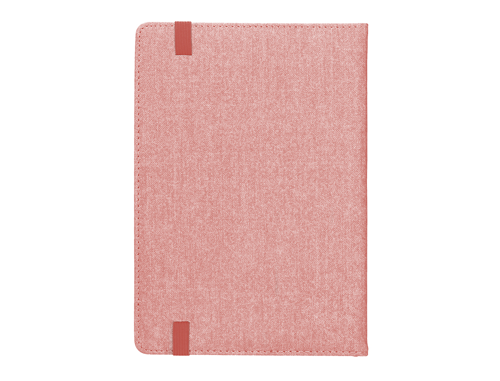 AGENDA ENCUADERNADA LIDERPAPEL SARIA A5 2024 SEMANA VISTA COLOR ROSA PAPEL 70 GR