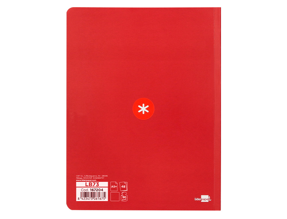 LIBRETA LIDERPAPEL ANTARTIK A5+ PLUS COSIDA 48 HOJAS 90G/M2 LISO SIN MARGEN 6 COLORES SURTIDOS