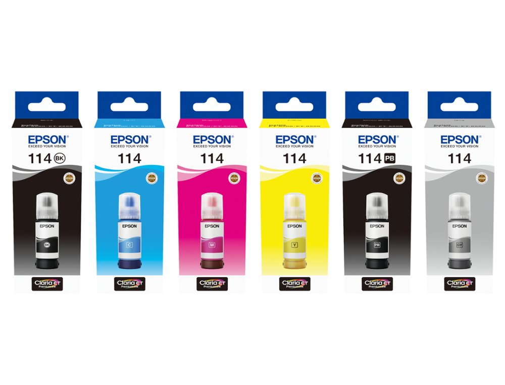 TINTA EPSON T114 ECO TANK ET-8500 / 8550 AMARILLO BOTELLA 70 ML