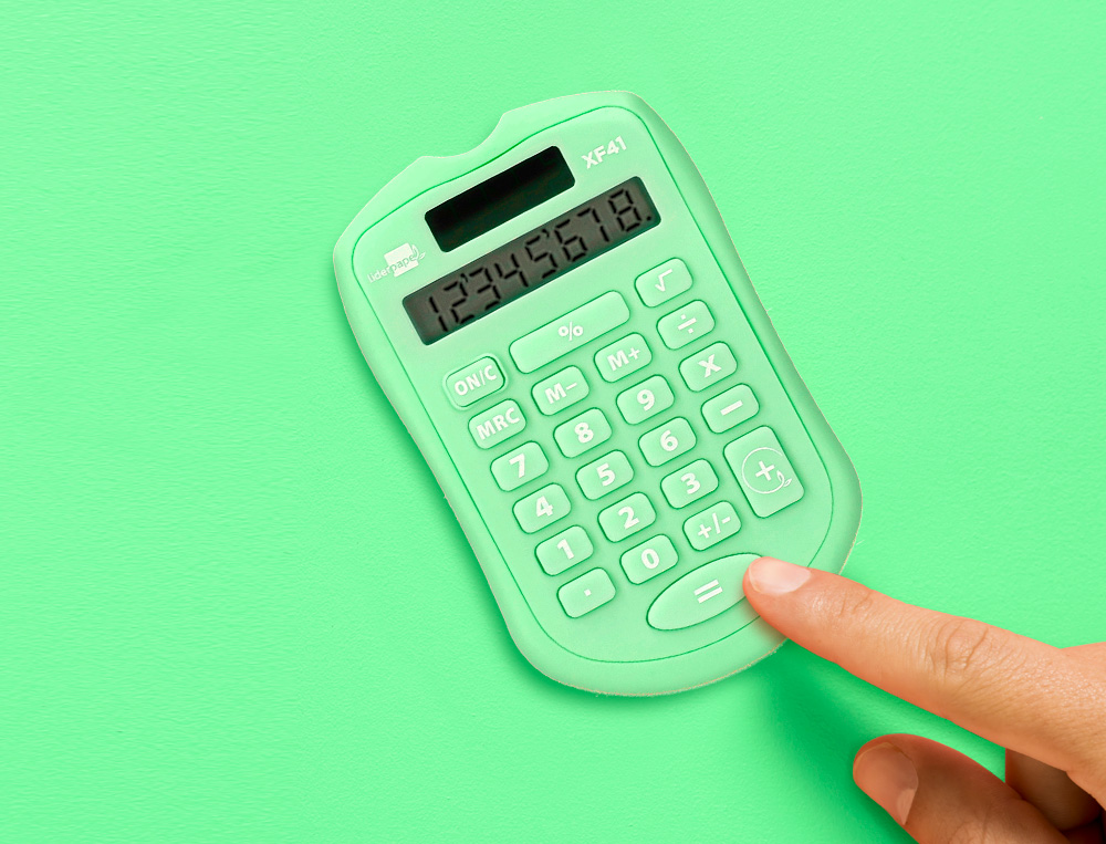 CALCULADORA LIDERPAPEL BOLSILLO XF42 8 DIGITOS SOLAR Y PILAS COLOR VERDE 94X59,5X10,5MM