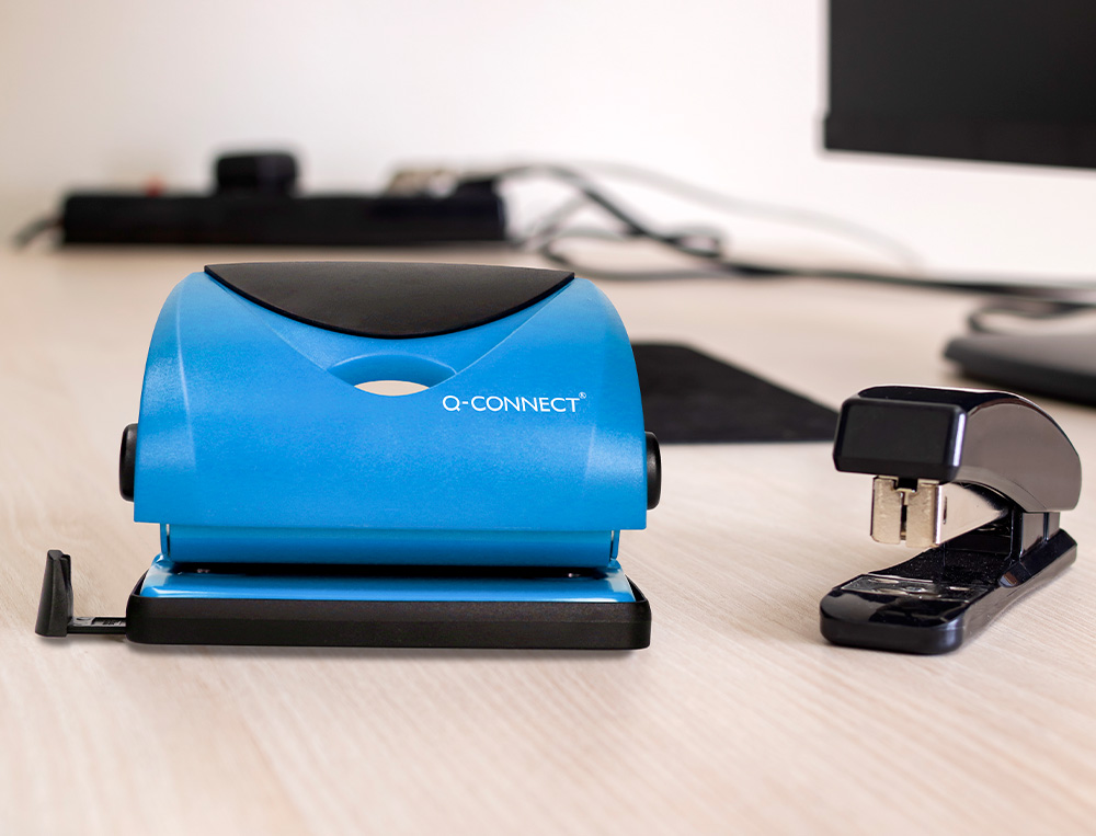 TALADRADOR Q-CONNECT KF02155 AZUL ABERTURA 2 MM CAPACIDAD 20 HOJAS