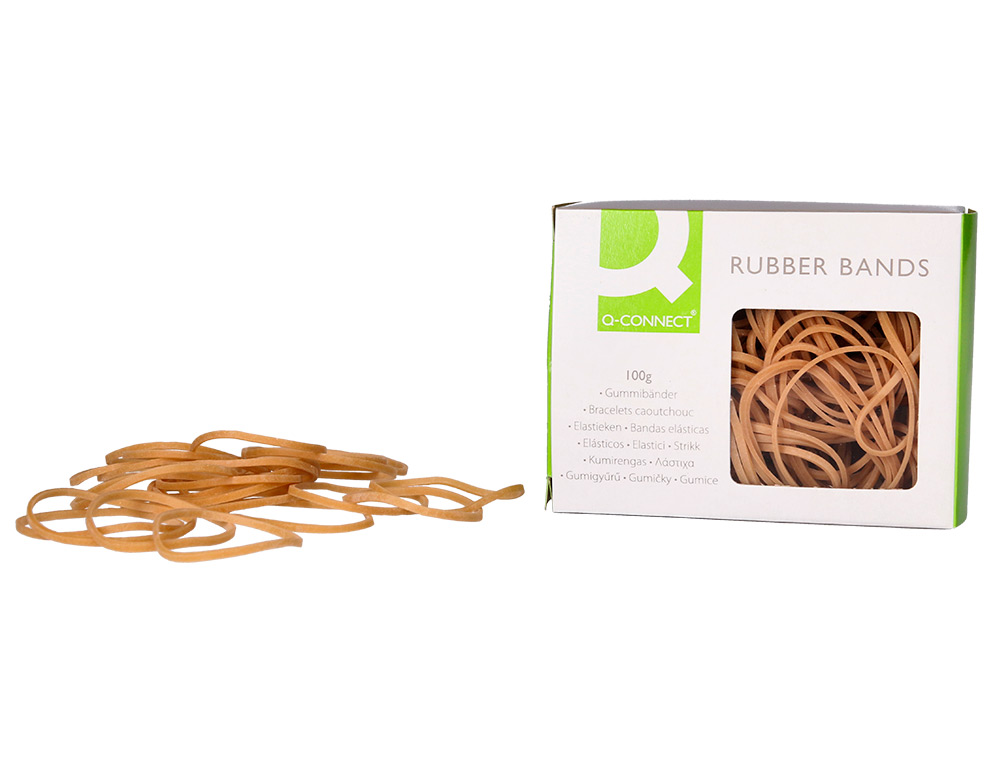 GOMILLAS ELASTICAS Q-CONNECT 100 GR NUMERO 15 150 X 2 MM