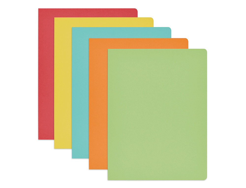 SUBCARPETA CARTULINA GIO FOLIO COLORES PASTELES SURTIDOS 180 GR/M2 PAQUETE DE 50 UNIDADES