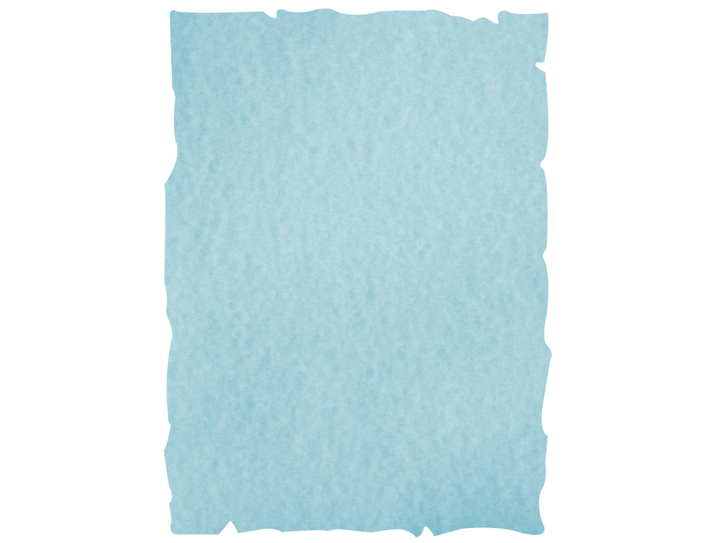 PAPEL COLOR LIDERPAPEL PERGAMINO CON BORDES A4 165GR AZUL PACK DE 25 HOJAS