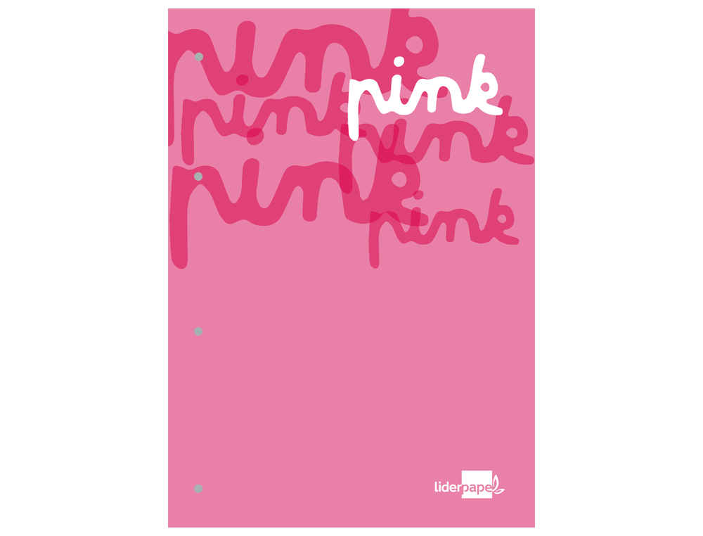 BLOC ENCOLADO LIDERPAPEL CUADRO 5 MM ROSA A4 NATURAL 100 HOJAS 100 G/M2