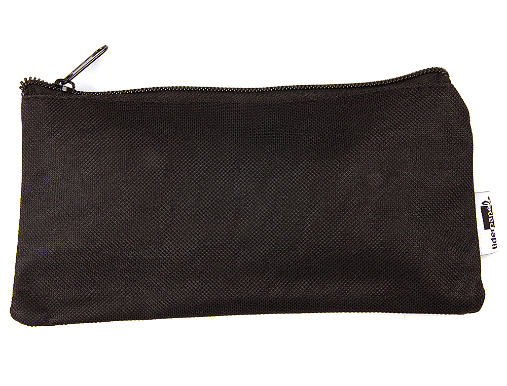 BOLSO ESCOLAR PORTATODO LIDERPAPEL ESTRECHO NEGRO 200X60 MM