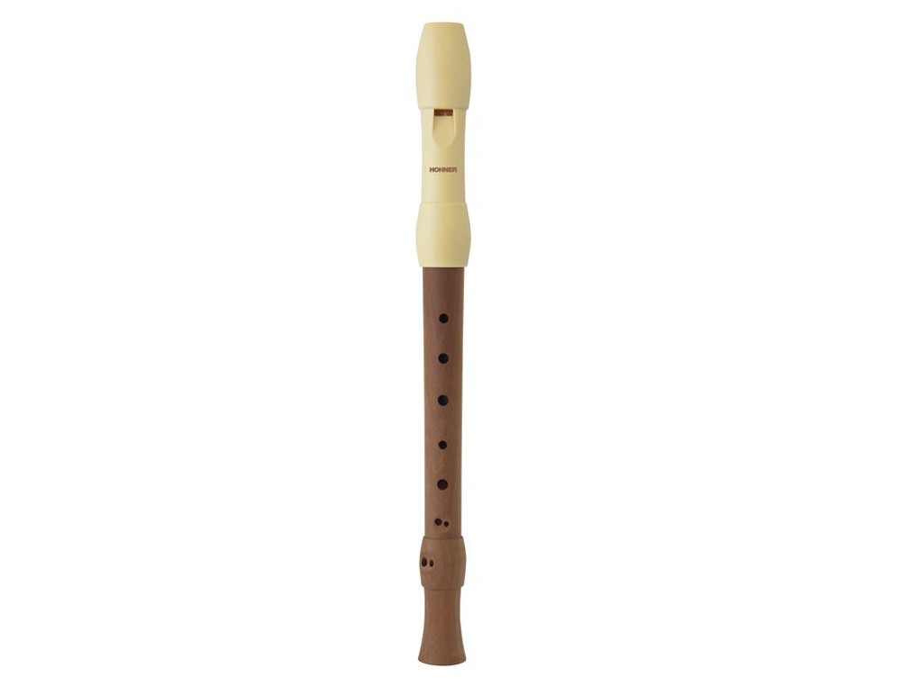 FLAUTA HOHNER ALEGRA MADERA PERAL DOS PIEZAS CON BOQUILLA PLASTICO MARFIL EN FUNDA AZUL