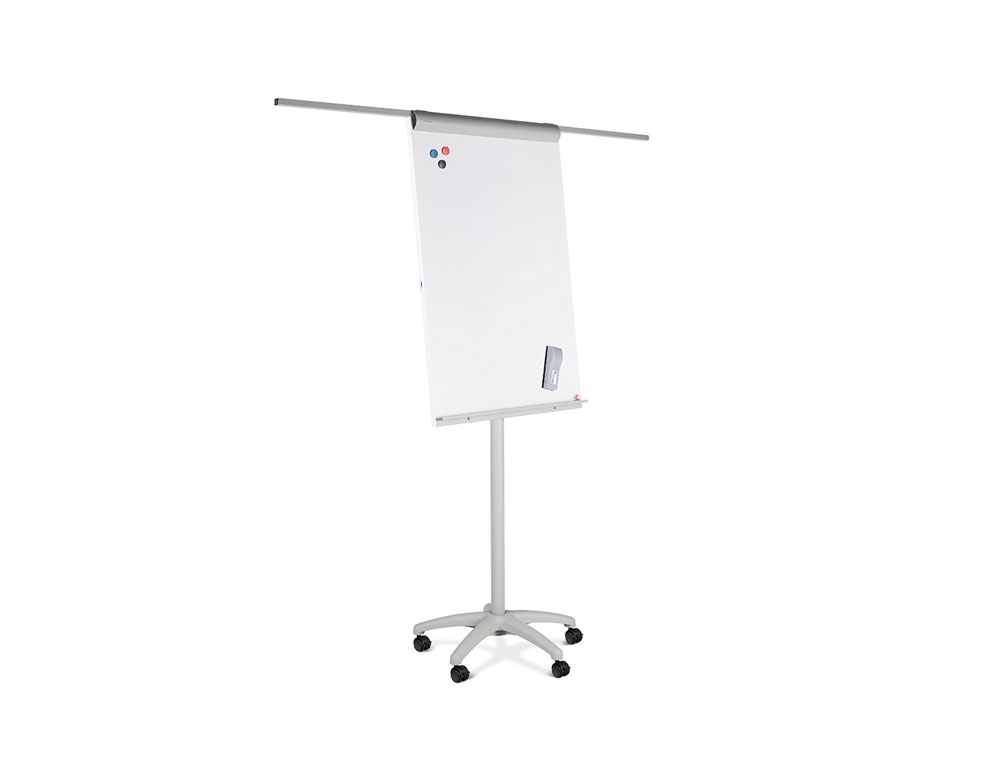 PIZARRA BLANCA ROCADA PARA CONFERENCIAS METALICA LACADA MAGNETICA CON RUEDAS 68X104 CM