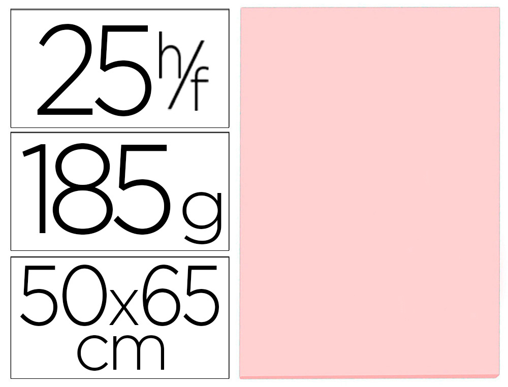 CARTULINA GUARRO ROSA -50X65 CM -185 GR