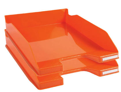 BANDEJA SOBREMESA EXACOMPTA COMBO 2 CLASSIC MANDARINA 347X255X65 MM