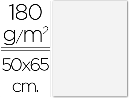 CARTULINA GUARRO EXTRA BLANCA 50X65 CM 180 GR UNIDAD