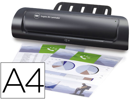 PLASTIFICADORA INSPIRE FORMATO DIN A4 2 RODILLOS HASTA 80 MICRAS