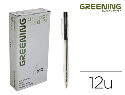 BOLIGRAFO GREENING NEGRO RETRACTIL