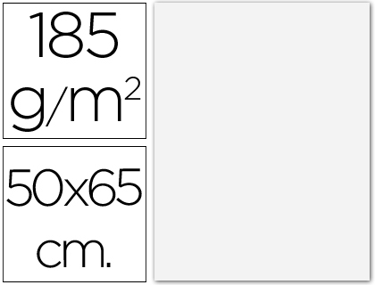 CARTULINA GUARRO BLANCA -50X65 CM -185 GR